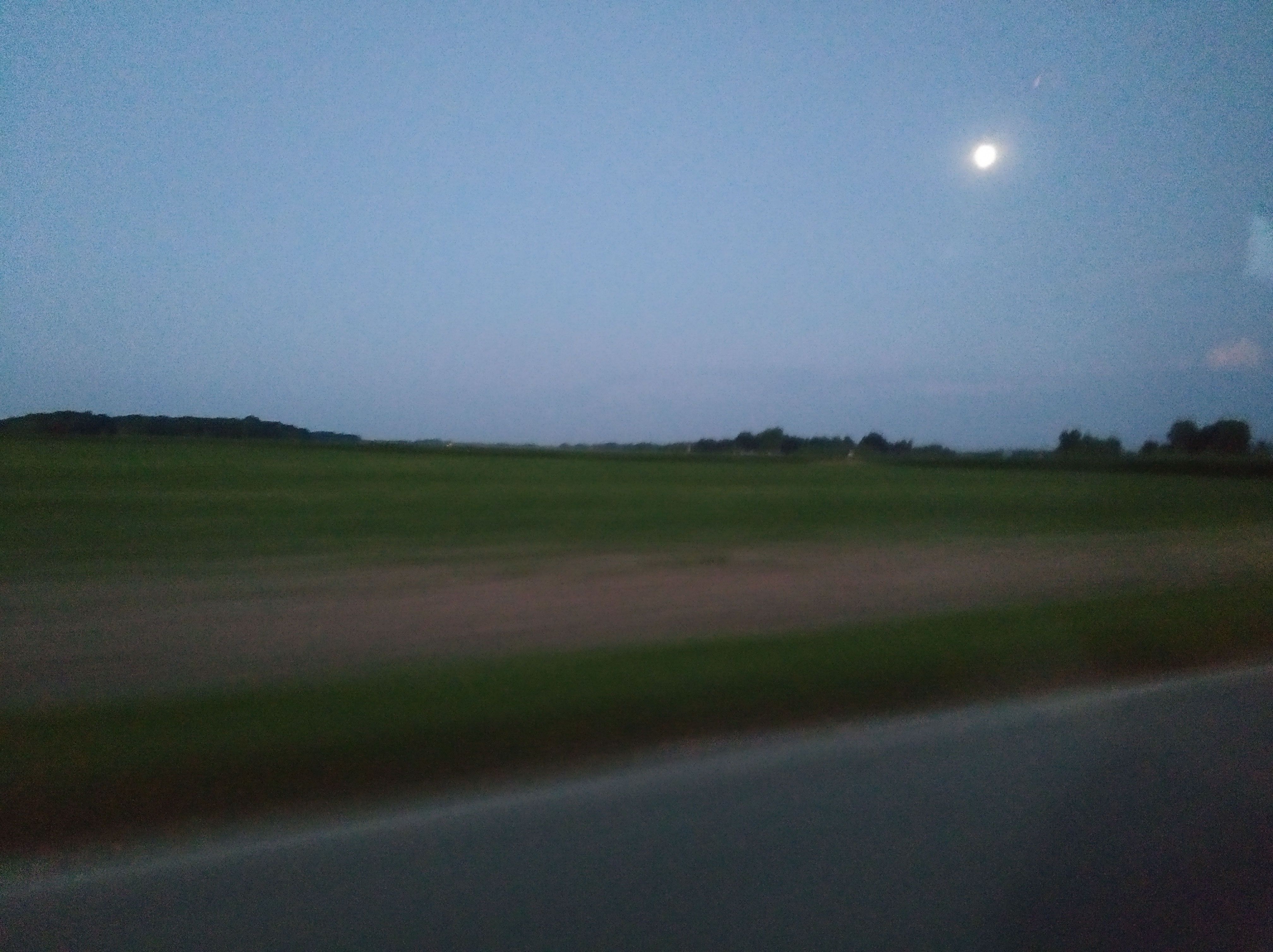 On the bus and it’s the moon!