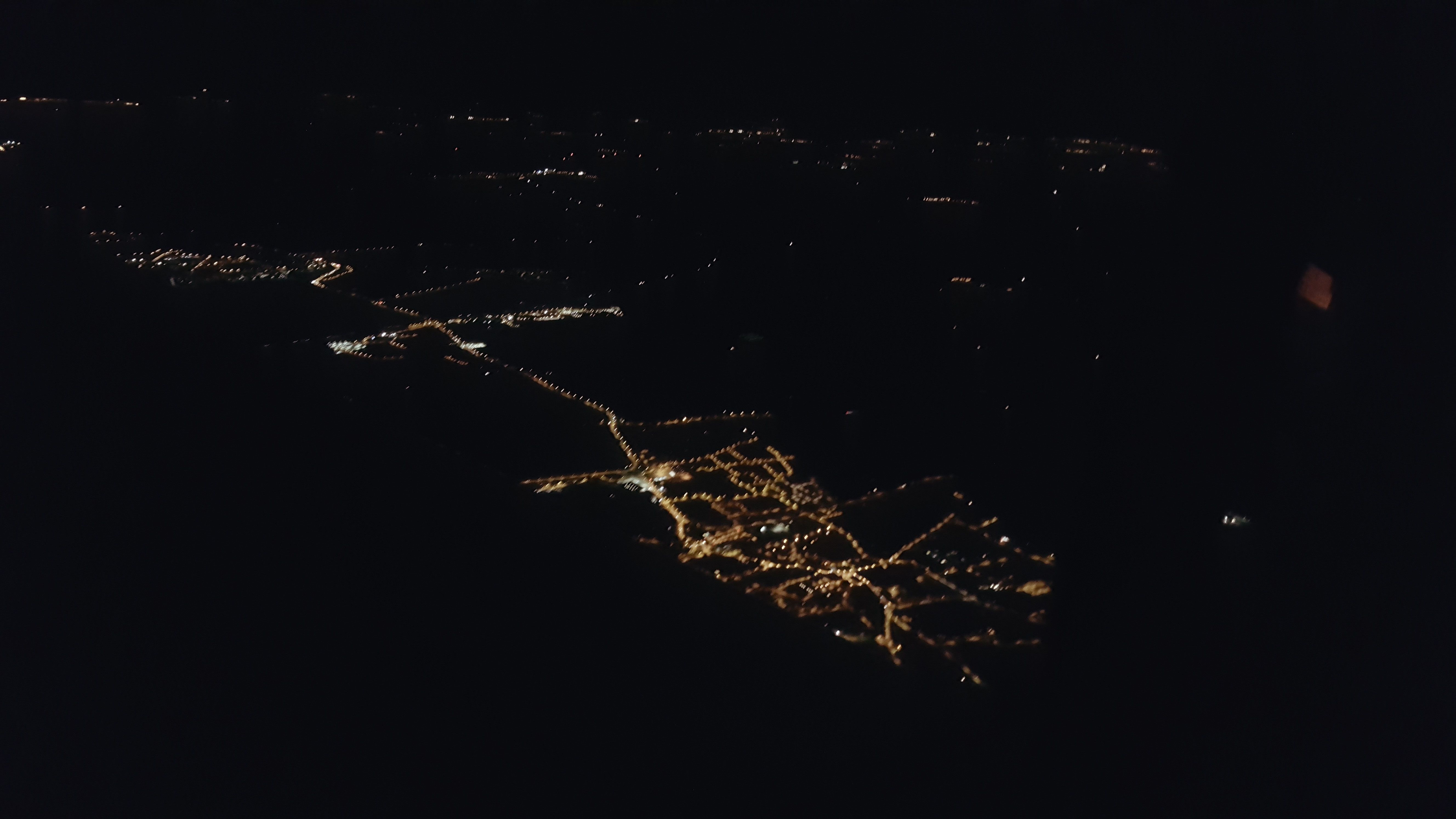 City of Guer at night