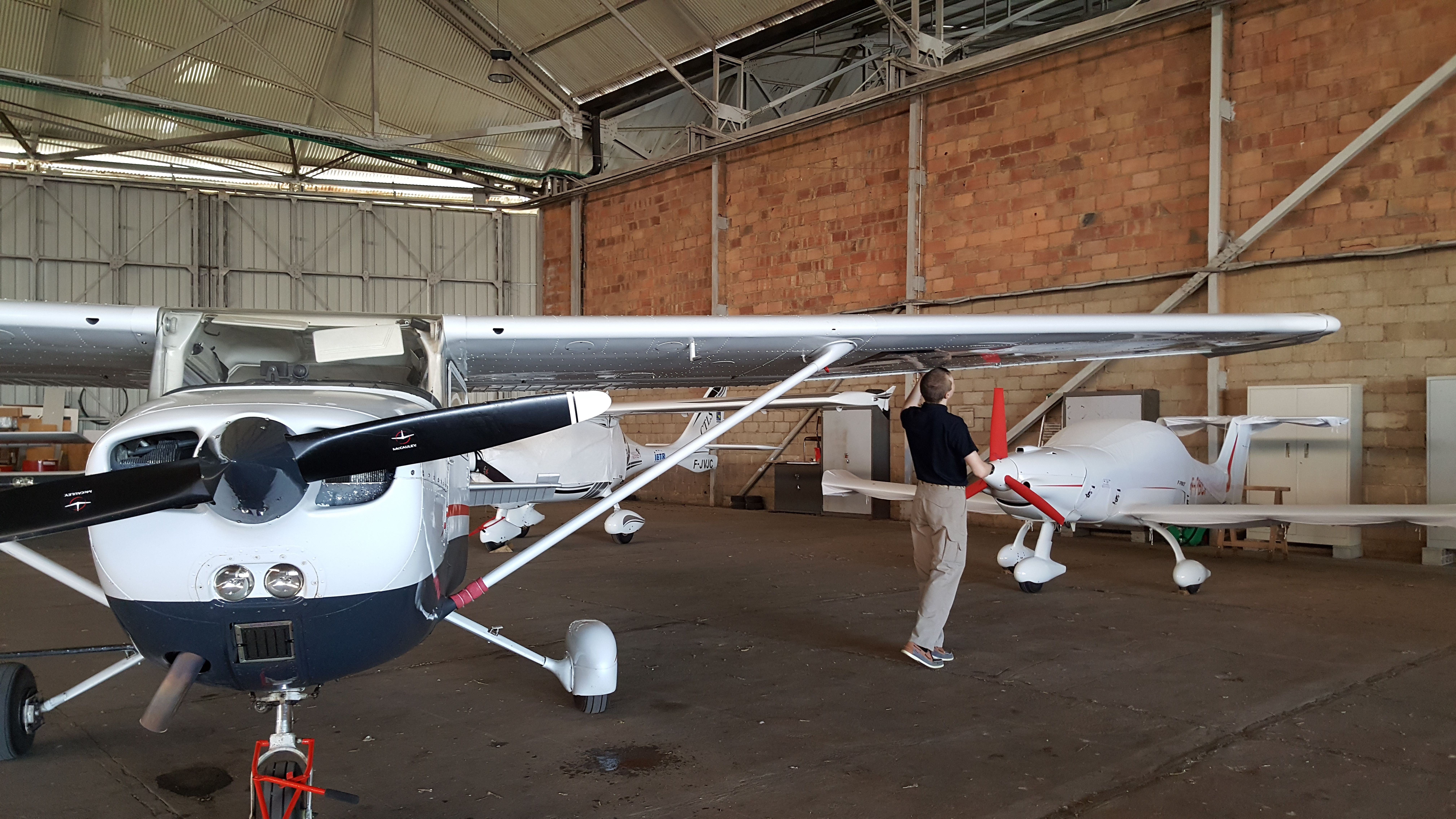 Pre-Flight Check on a Cessna 172